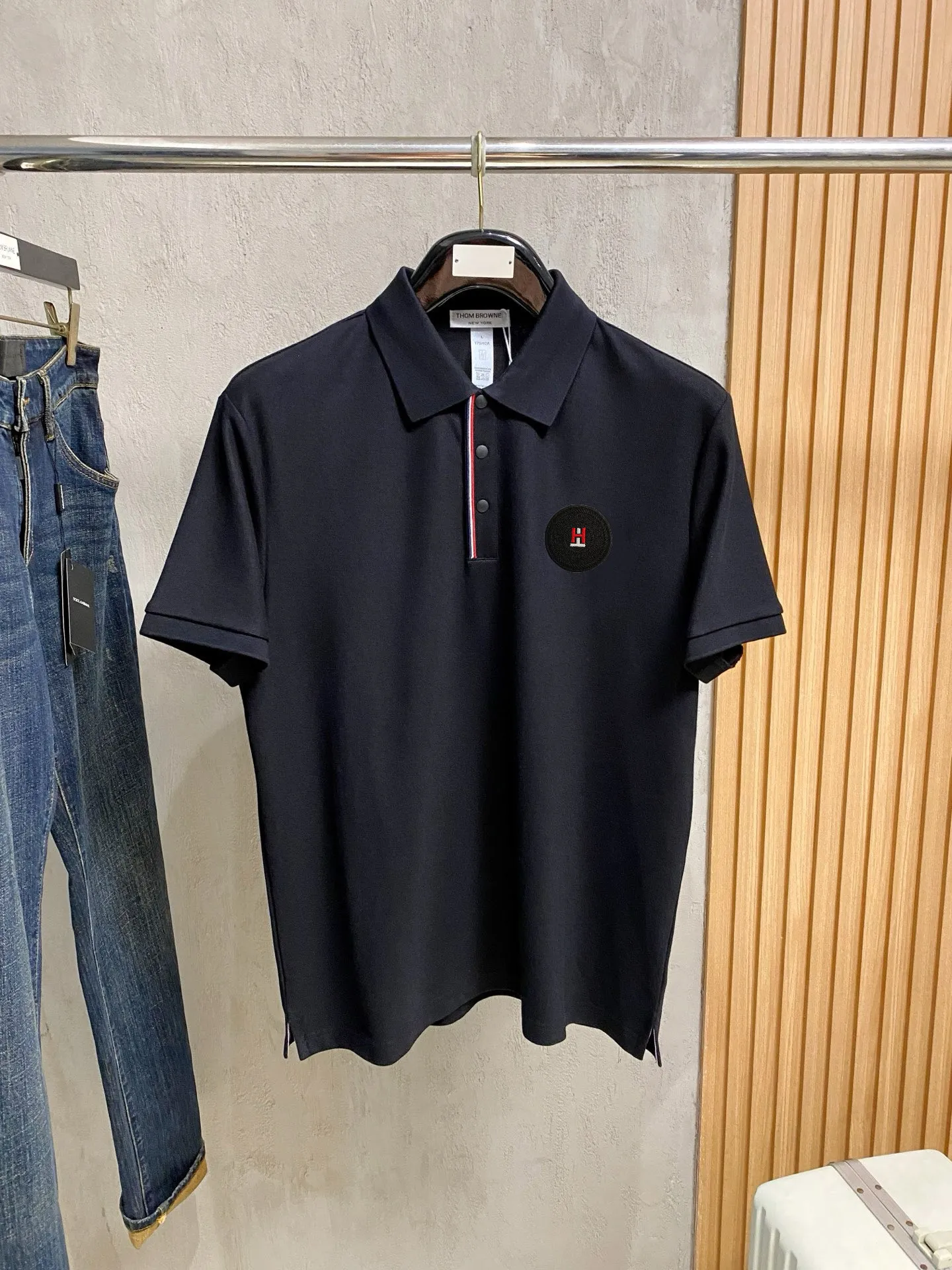 P130， TB Original Quality ！ Premium Polo- Logo / ， ， ， Breathable， ， Size：M-3XL